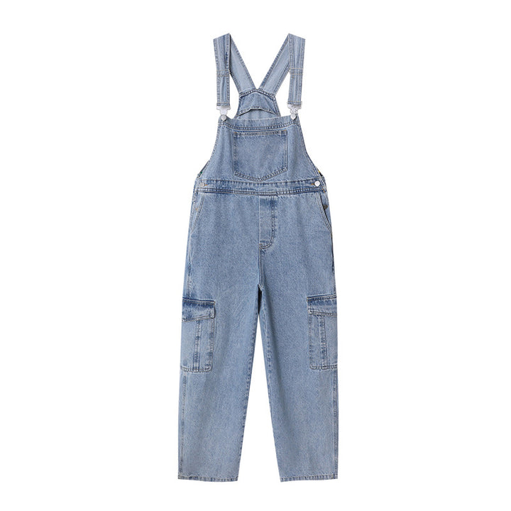 Damen lässiger Latzhose mit bequemer Passform und praktischen Taschen Drune