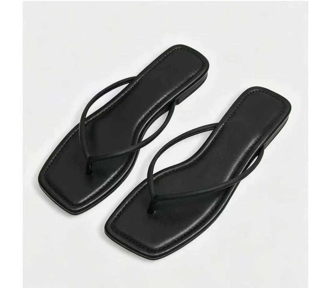 Damen Elegante und flache Zehentrenner mit minimalistischen Riemen Drune