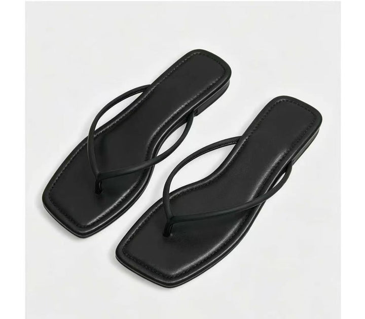 Damen Elegante und flache Zehentrenner mit minimalistischen Riemen Drune