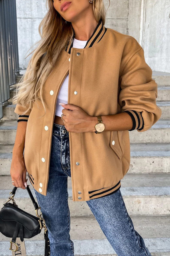 Drune | Taschen Kontrast Baseball Wolljacke