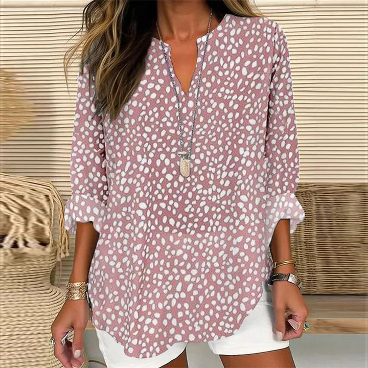 Drune | Damen V-ausschnitt Langarm Bluse