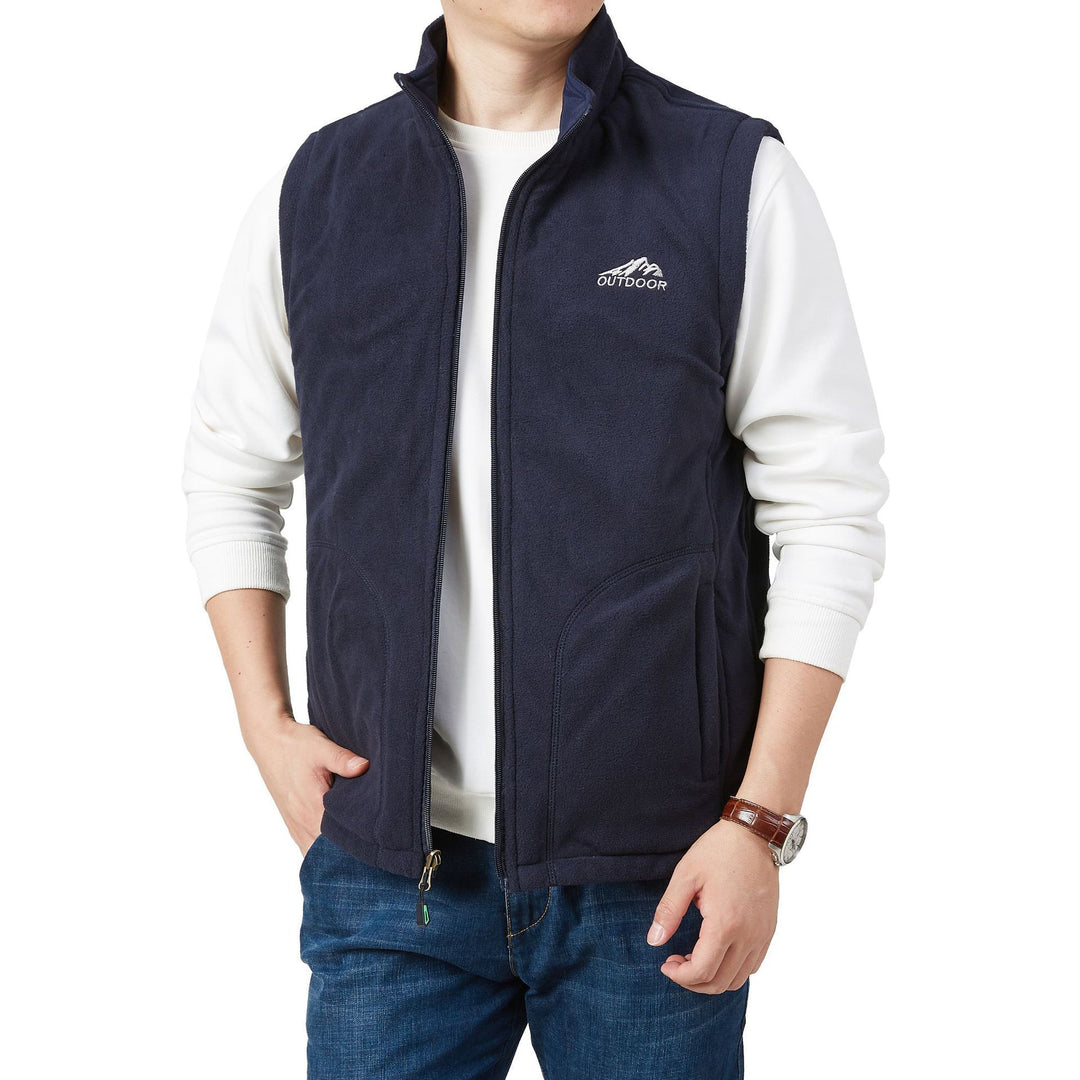 Herren Fleece-Weste mit hohem Kragen Drune