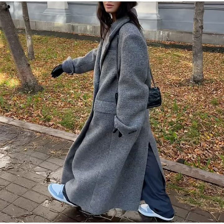 Damen Oversized-Wollmantel im eleganten Design Drune