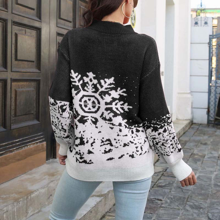 Drune | Pullover Aus Jacquard mit Schneeflocken