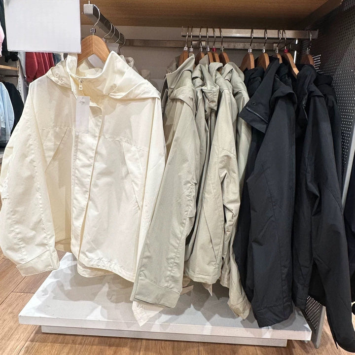 Damen leichte Übergangsjacke mit durchgehendem Reißverschluss und hochschließendem Kragen Drune
