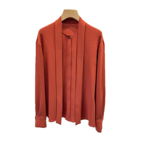 Damen Elegante Schleife Bluse Drune