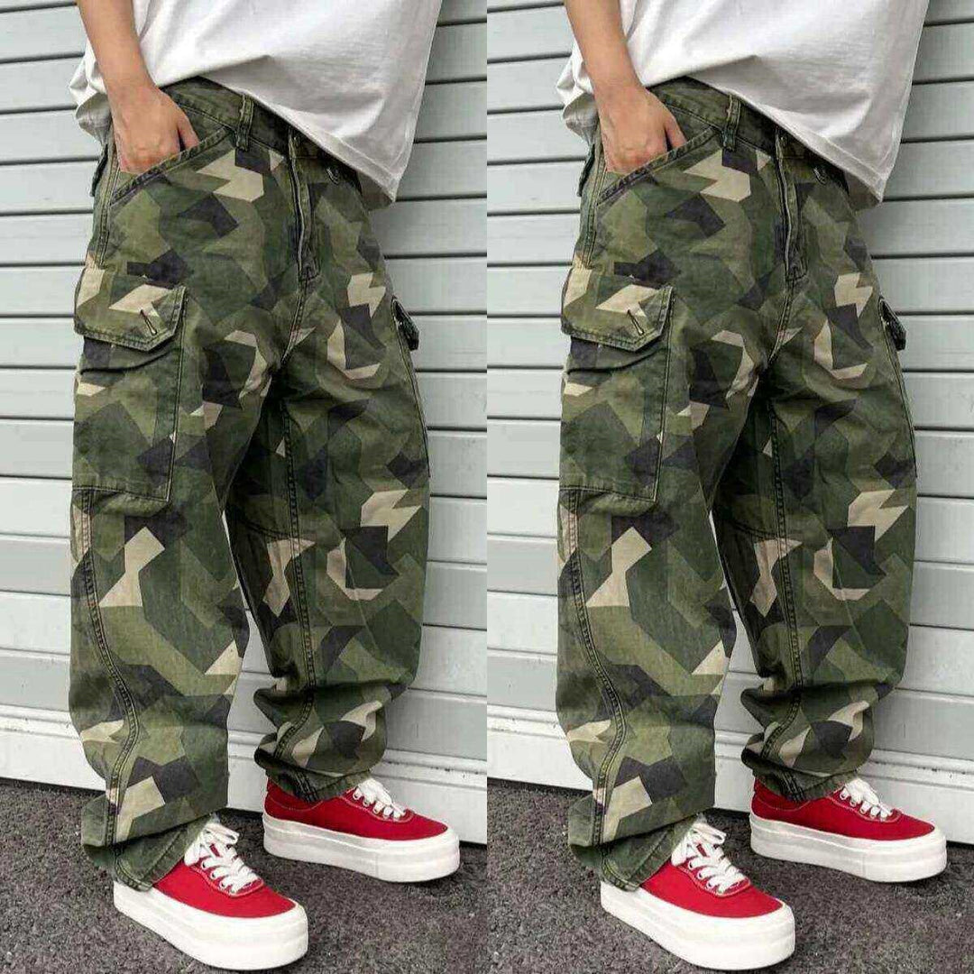 Herren Cargo-Hose mit modernem Camouflage-Design Drune