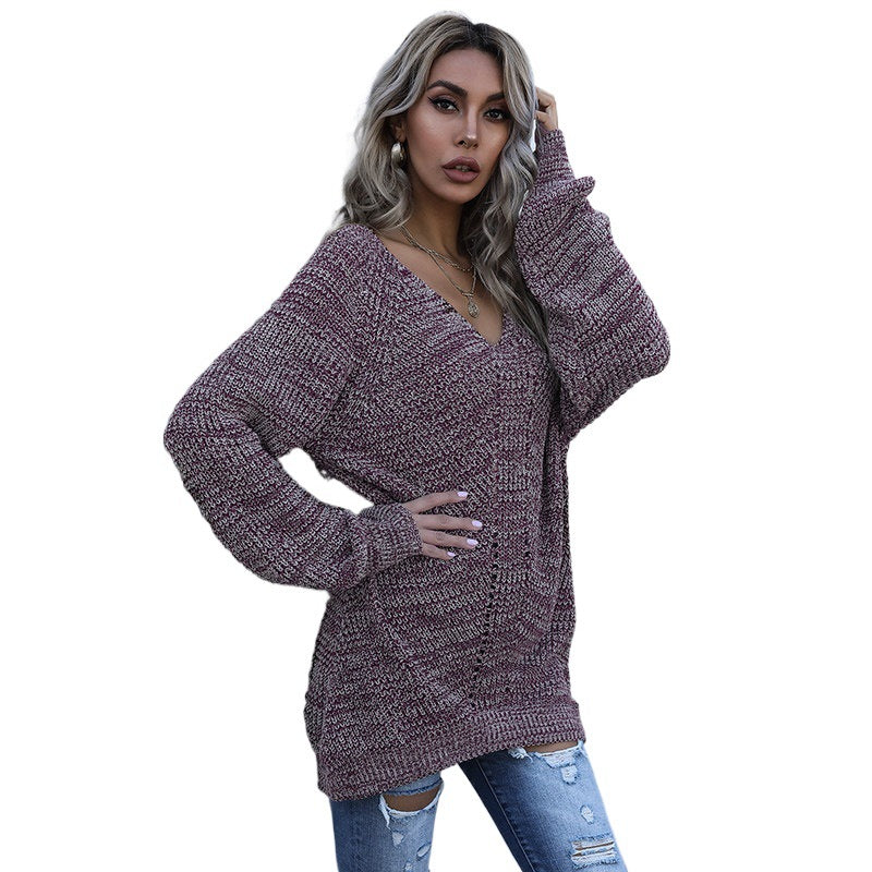 Damen Großer Strickpullover Drune