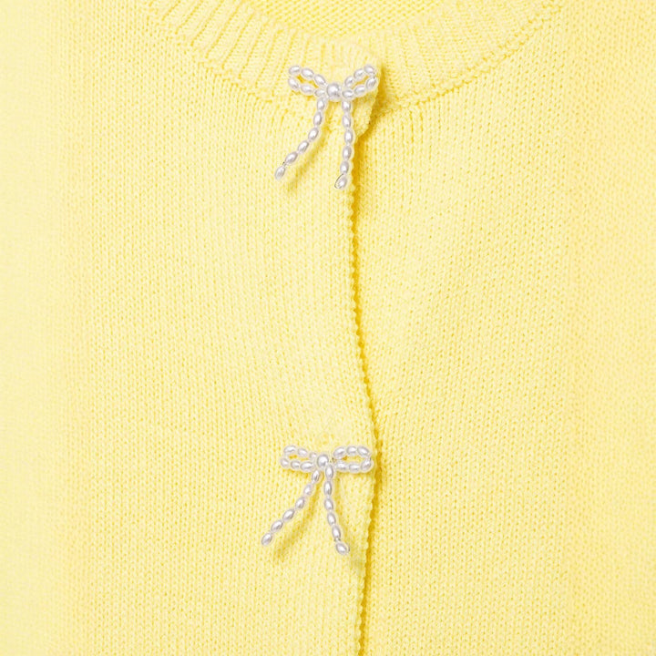 Damen elegante Strickjacke mit schimmernden Dekoknöpfen Drune