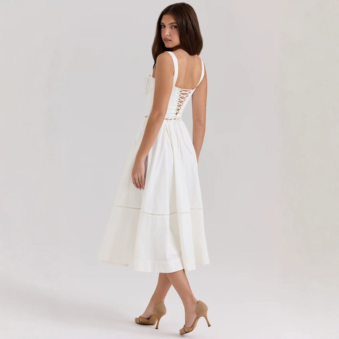 Damen Sommerliches Viskosekleid mit raffinierten Rüschendetails Drune