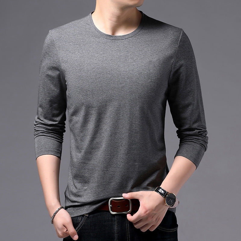 Herren Langarmshirt aus weich fallendem Material mit Rundhalsausschnitt Drune
