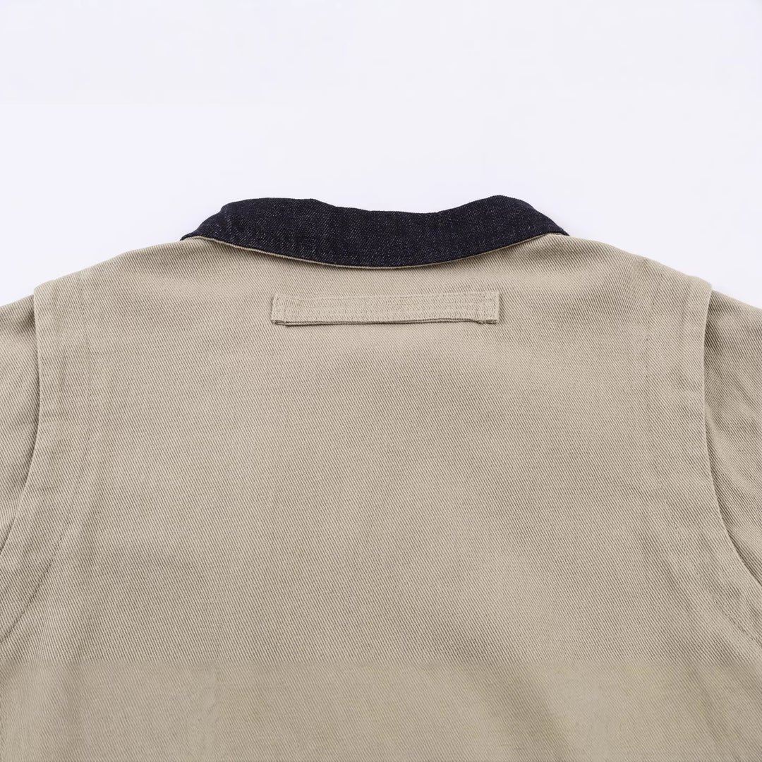 Damen Kurzblouson im Worker‑Look mit Cordkragen und Reißverschlusstasche Drune