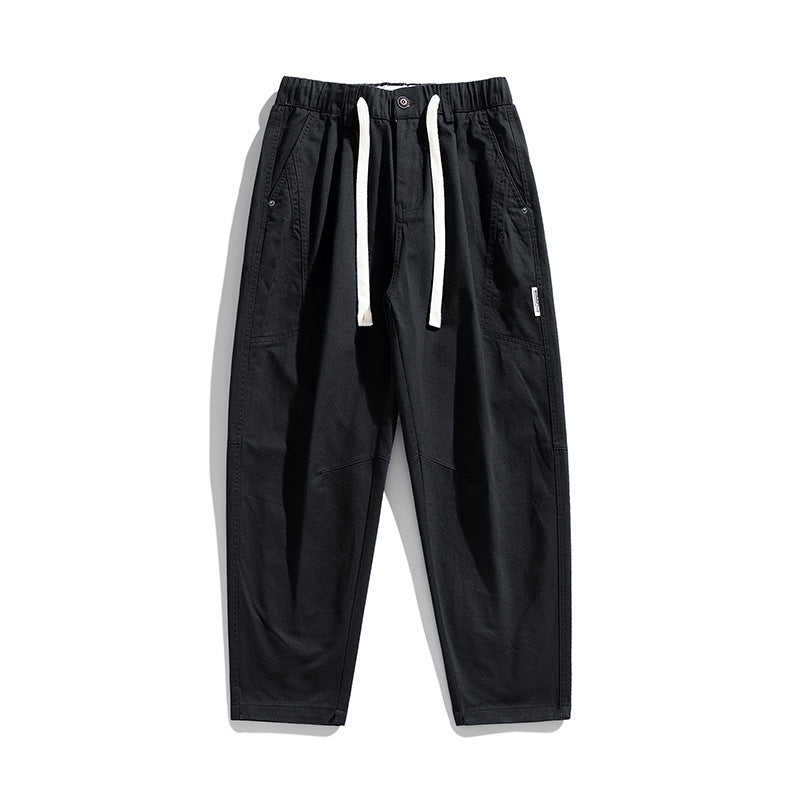 Herren Tapered-Canvas-Jogger mit elastischem Tunnelzugbund, Kniepasse und tiefen Utility-Taschen Drune