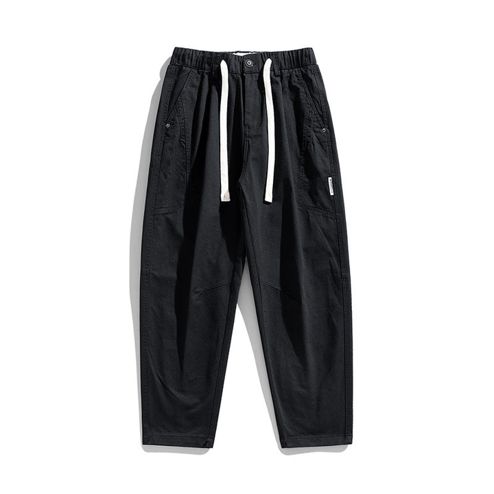 Herren Tapered-Canvas-Jogger mit elastischem Tunnelzugbund, Kniepasse und tiefen Utility-Taschen Drune