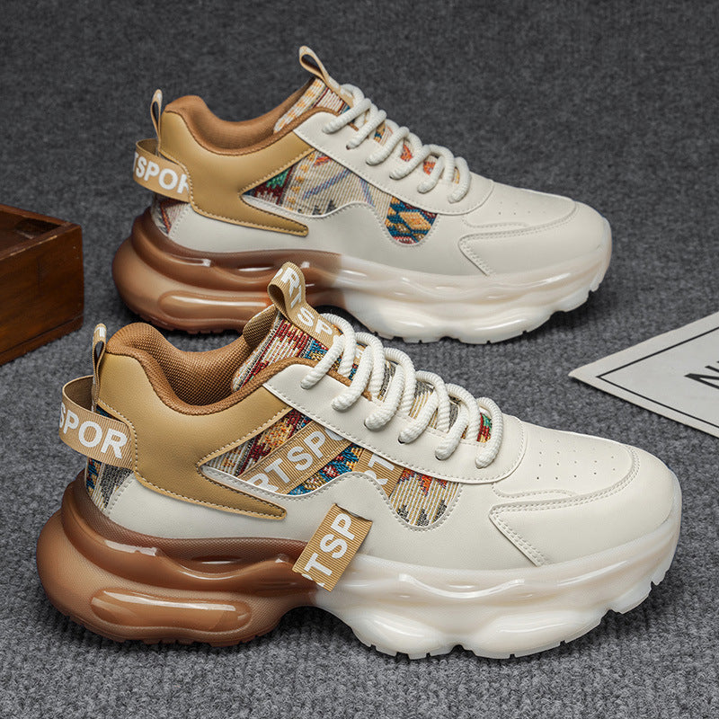 Damen Plateau-Sneaker mit voluminöser Sohle und gewebten Ethno-Details Drune