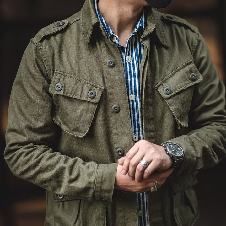 Herren Lässige Utility-Jacke mit praktischen Taschen Drune