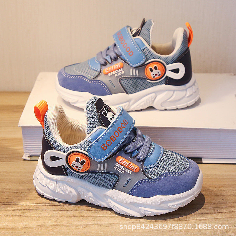 Damen Sportliche Kindersneaker mit verstellbarem Klettverschluss und niedlichem Tiermotiv Drune