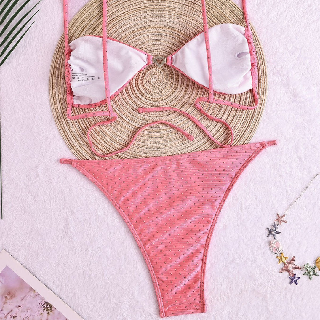 Damen Triangel-Bikini mit funkelnden Details Drune