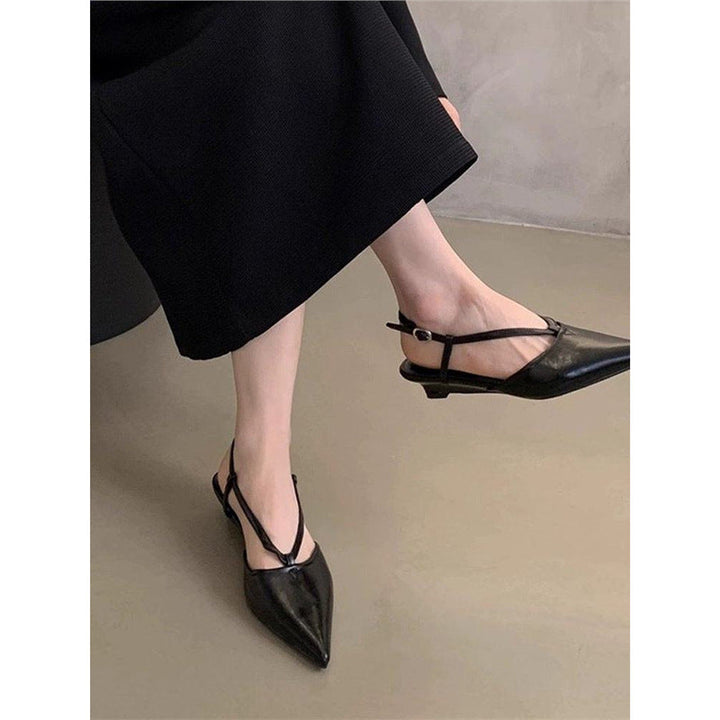 Damen spitze Slingback Pumps aus feinem Leder Drune