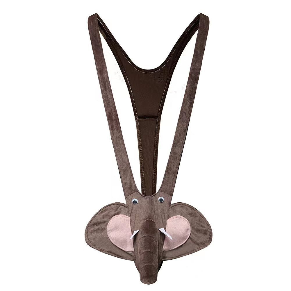 Männer Novelty Plüsch Rentier Tanga mit Geweih-Tasche
