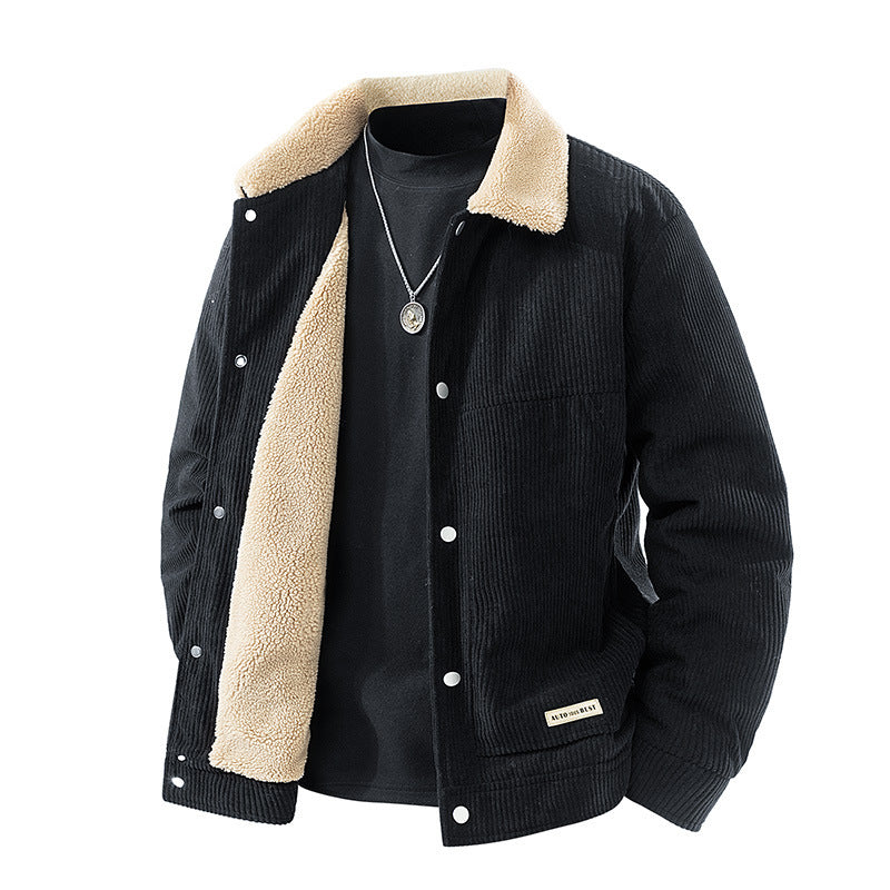 Herren Warme Cordjacke Drune