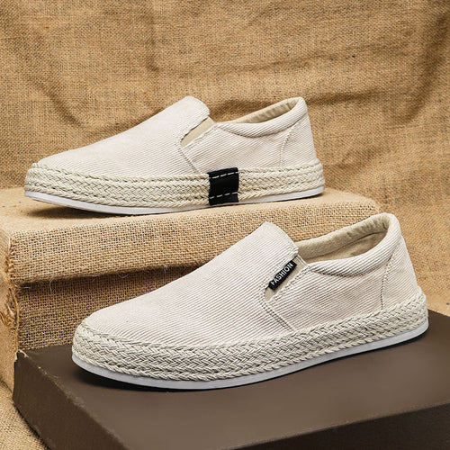 Herren Espadrille-Slipper aus Canvas mit geflochtenem Jutebesatz Drune