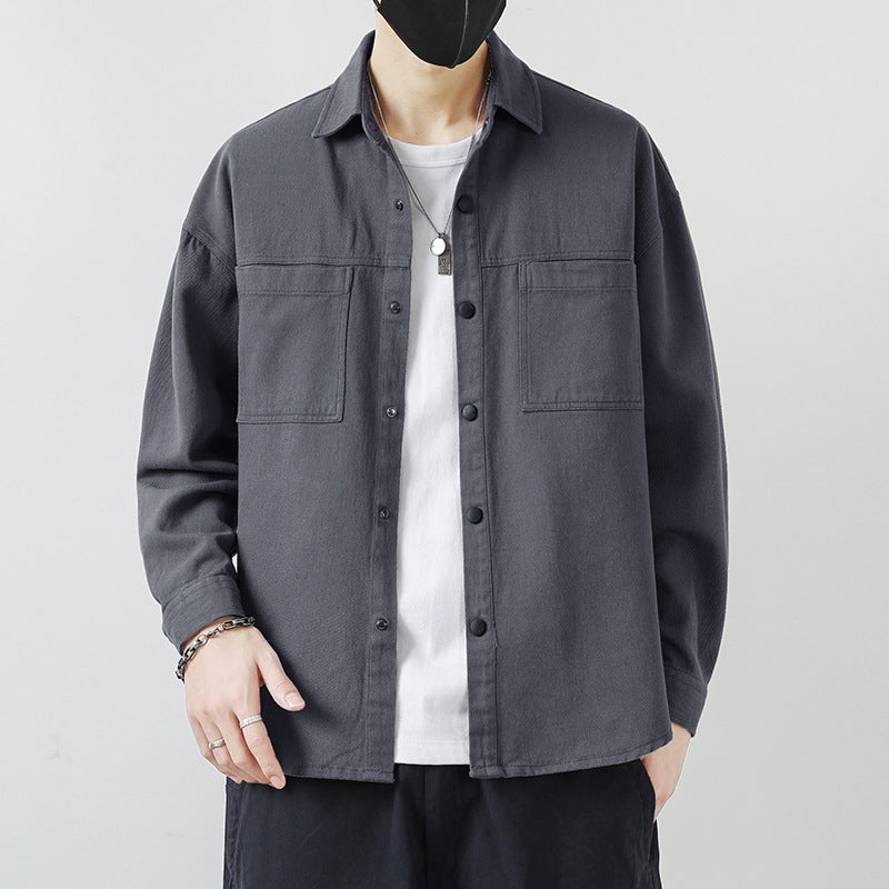 Herren Lässige Overshirt-Jacke Drune
