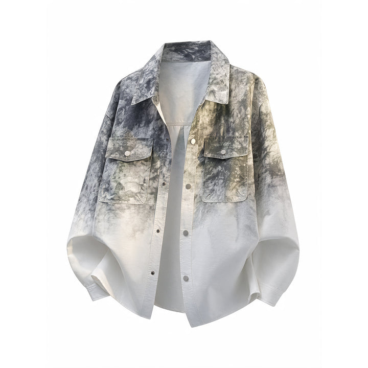 Damen Modische Overshirt-Jacke mit hohem Kragen und aufgesetzten Taschen Drune