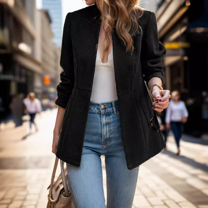 Damen Blazer mit elegantem Fischgratmuster und zeitlosem Schnitt Drune