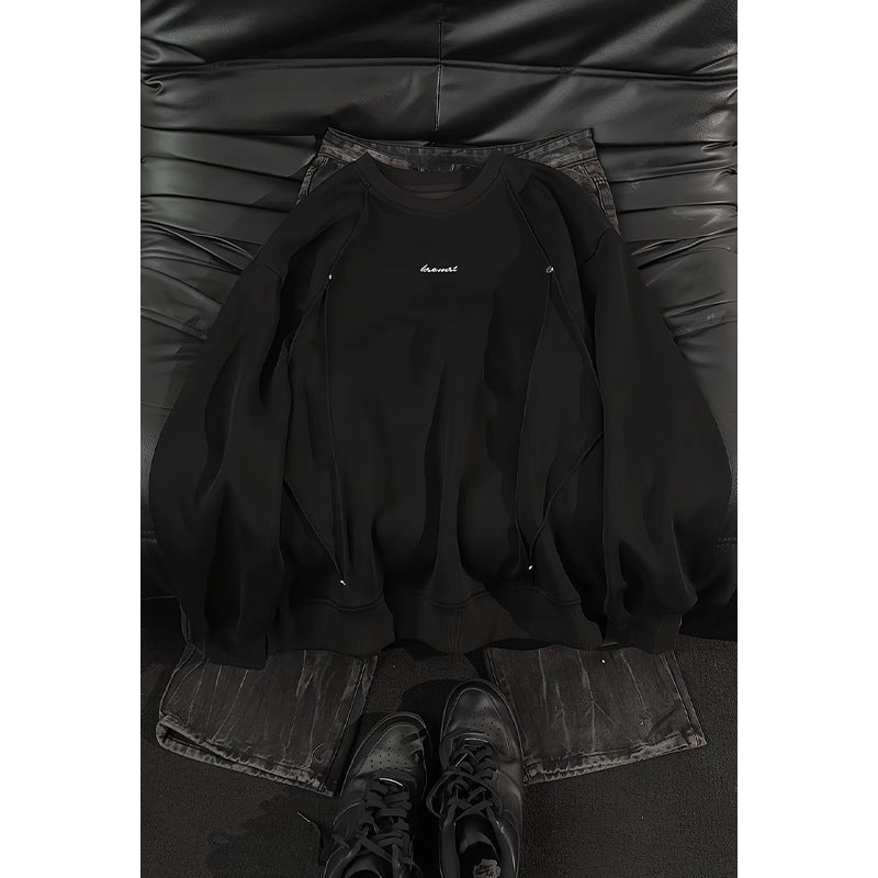 Damen Lässiger Oversized Sweatshirt mit eleganten Akzenten Drune