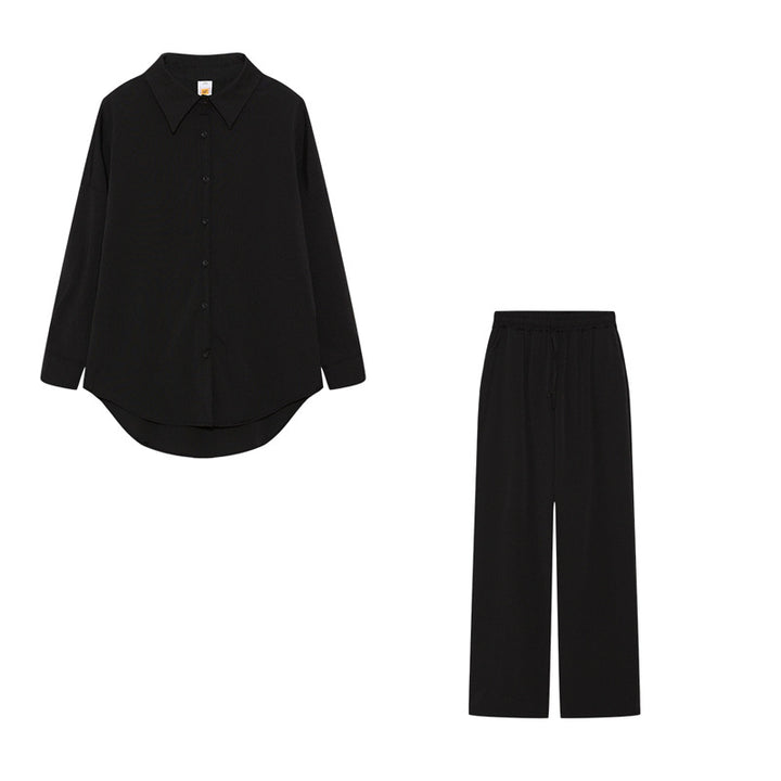 Damen Elegantes Freizeitanzug-Set mit lockerem Schnitt und feinem Stoff Drune