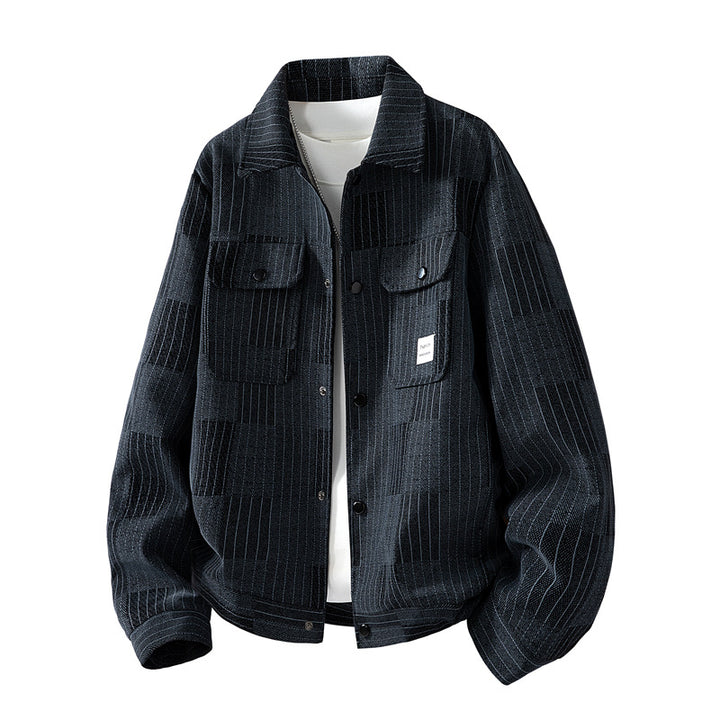 Herren Modische Jacke mit seitlichen Brusttaschen Drune
