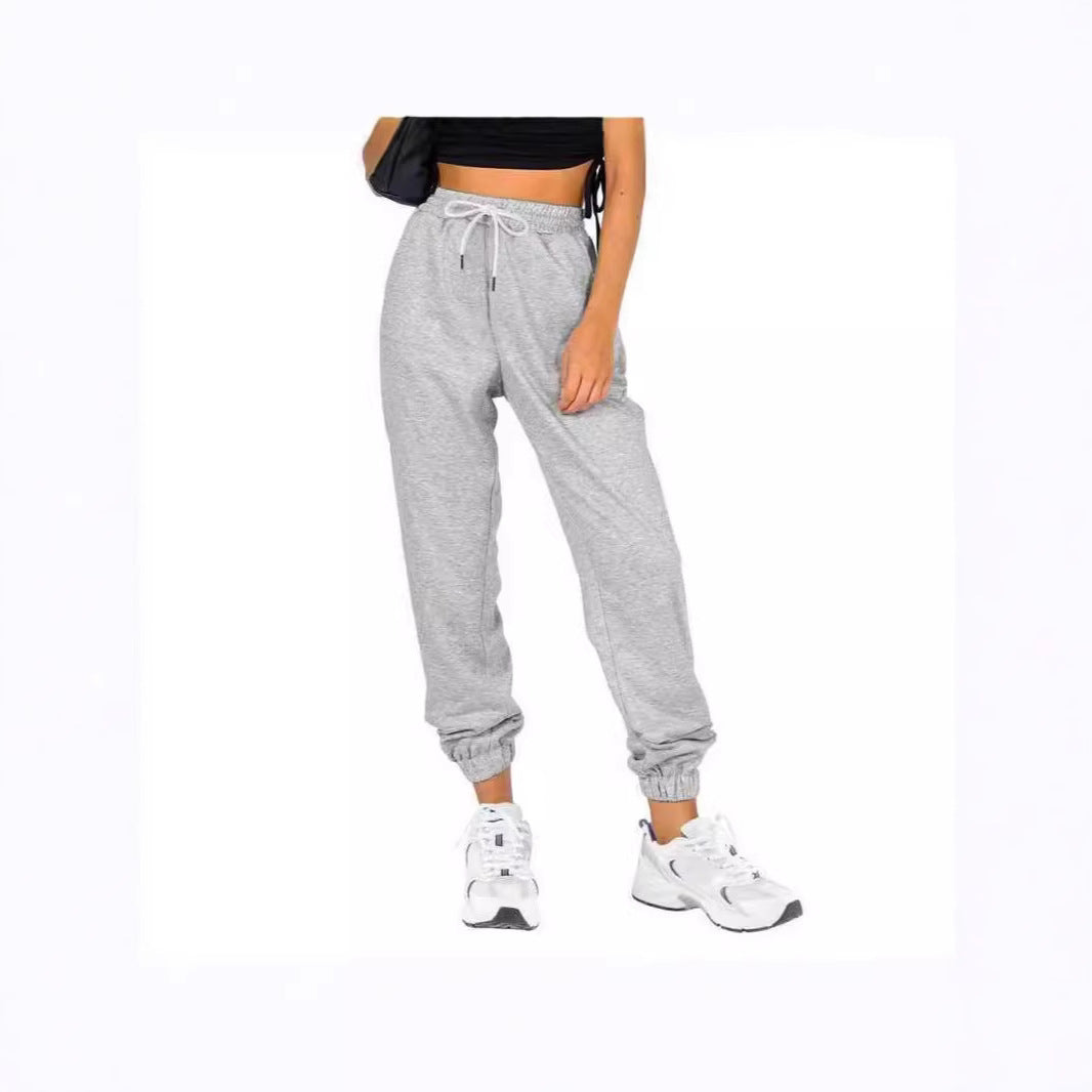 Damen Sportliche Sweatpants mit praktischem Kordelzug und elastischem Bund Drune