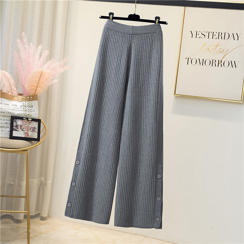 Damen Elegante und bequeme Rippstrickhose Drune