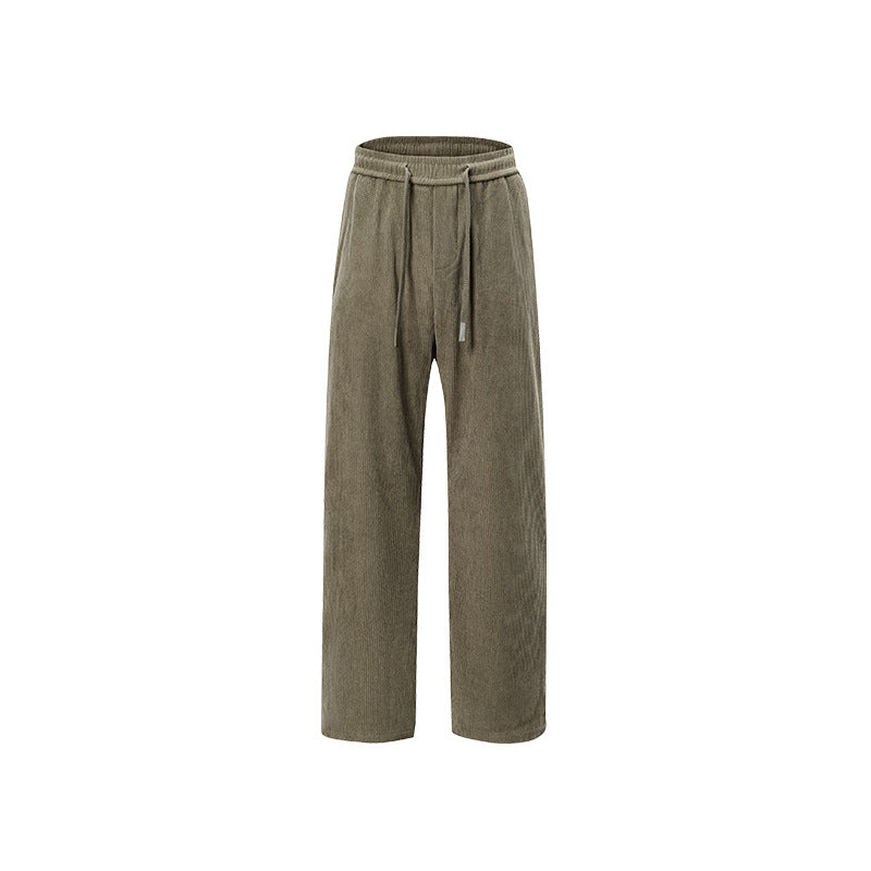 Damen Breit geschnittene Cordhose mit Tunnelzugbund und nachhaltigem Baumwollmix Drune