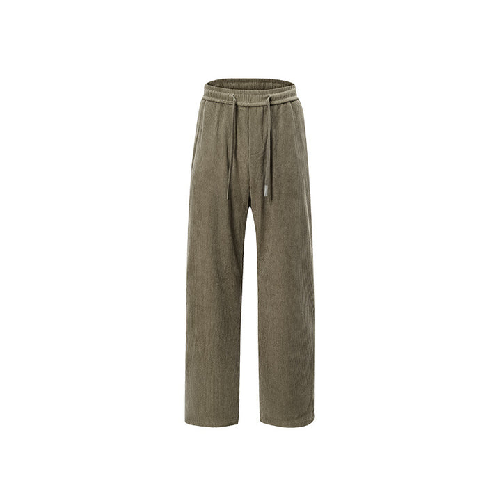 Damen Breit geschnittene Cordhose mit Tunnelzugbund und nachhaltigem Baumwollmix Drune