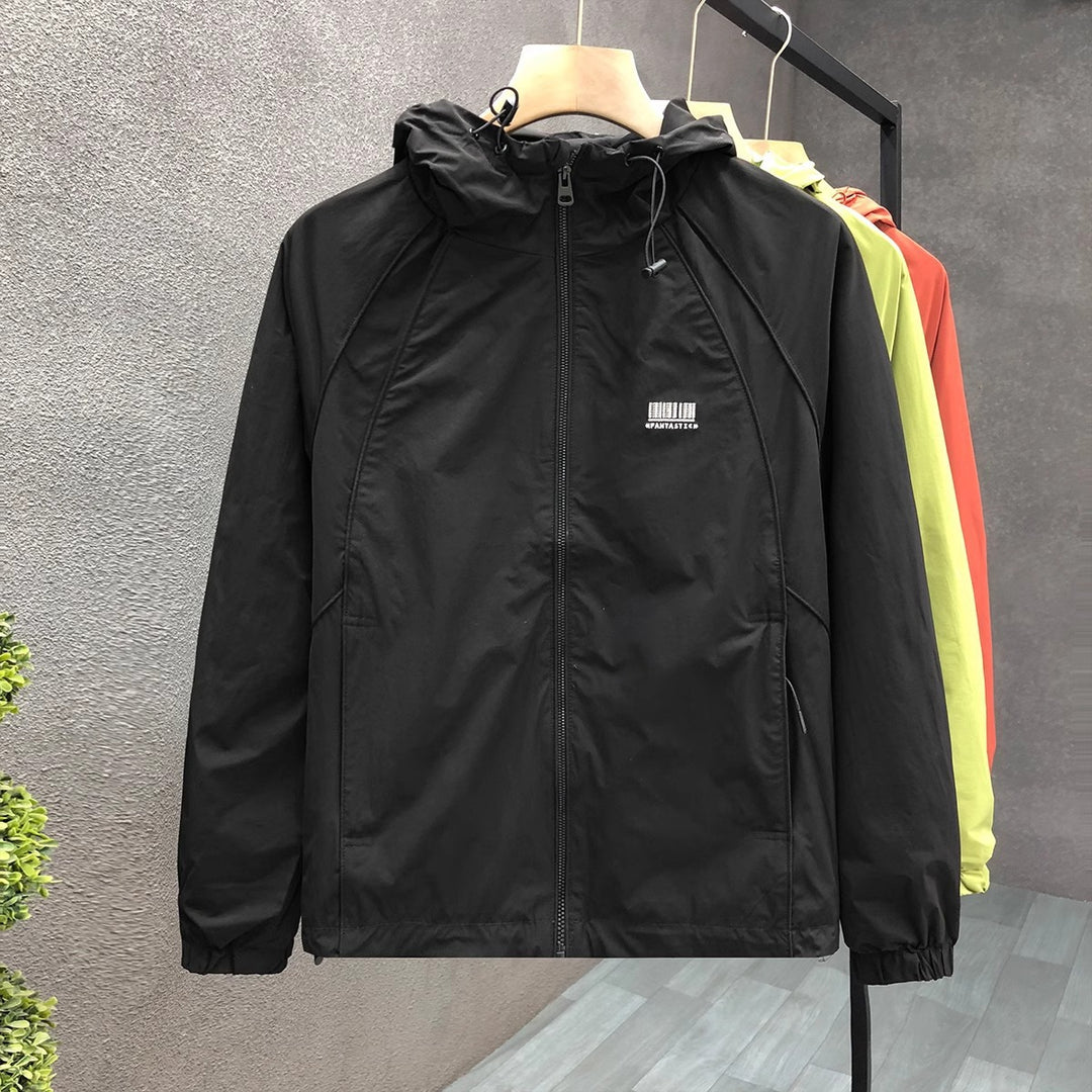 Herren Leichte Windjacke mit verstellbarer Kapuze Drune
