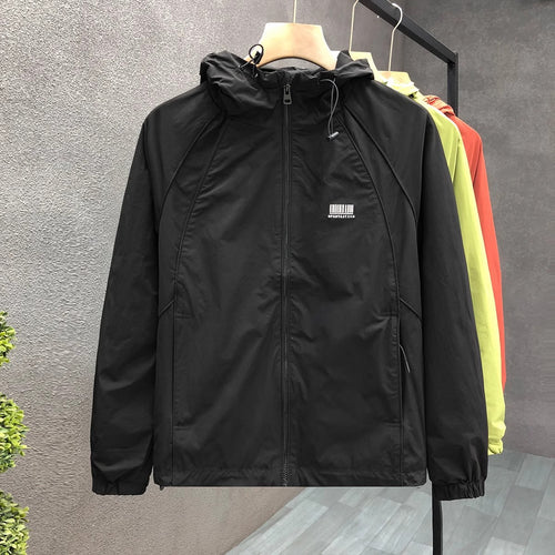 Herren Leichte Windjacke mit verstellbarer Kapuze Drune