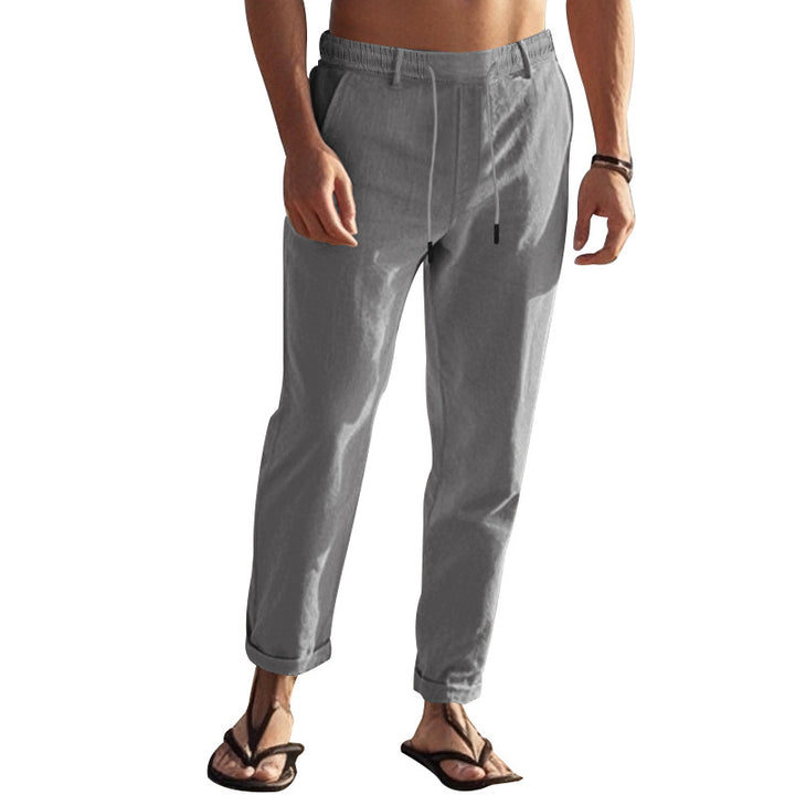 Herren lässige Freizeithose mit elastischem Bund und seitlichen Taschen Drune