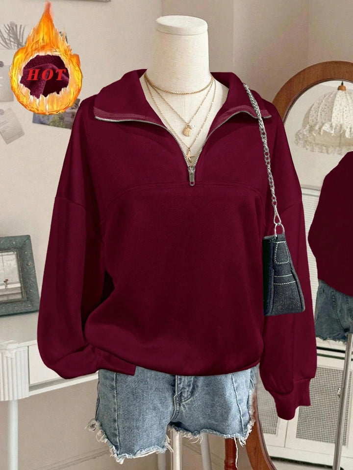 Damen Sweatshirt mit hohem Kragen Drune