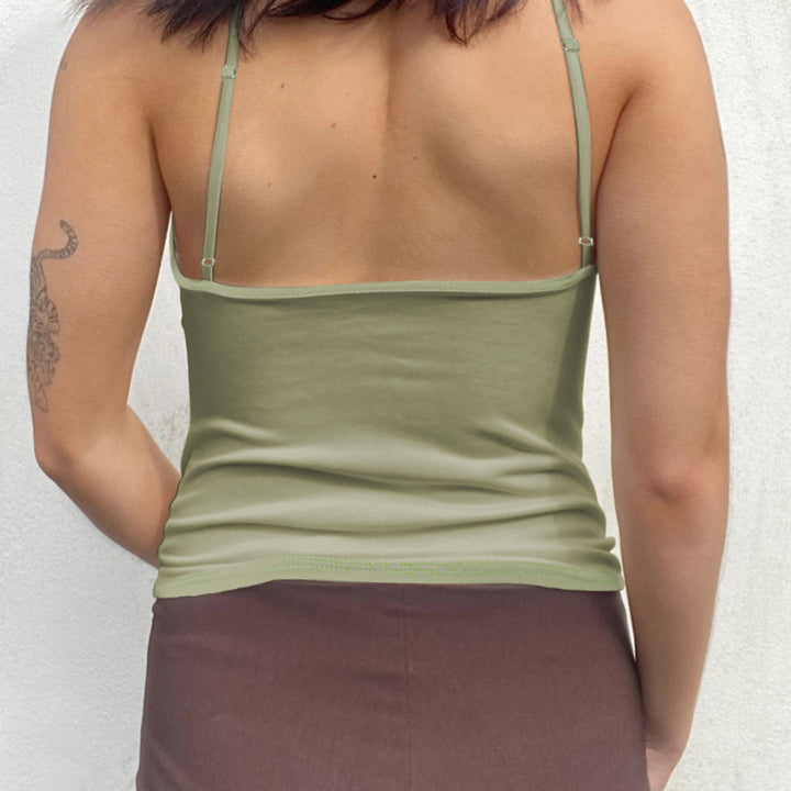 Damen Crop-Top mit einzigartigem Ring-Ausschnitt Drune