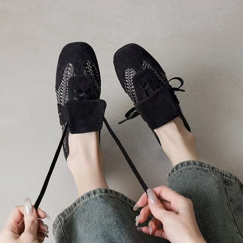Damen Mokassin-Sneaker aus Veloursleder mit geflochtenen Einsätzen und umklappbarer Zunge Drune