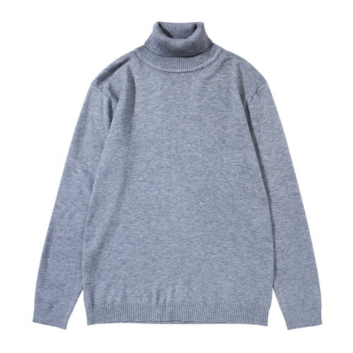 Unisex Rollkragenpullover aus feinem Feinstrick mit geripptem Kragen und überschnittener Schulter Drune