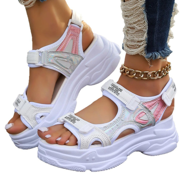 Damen Sportliche Komfortsandalen mit verstellbaren Riemen und dämpfender Sohle Drune