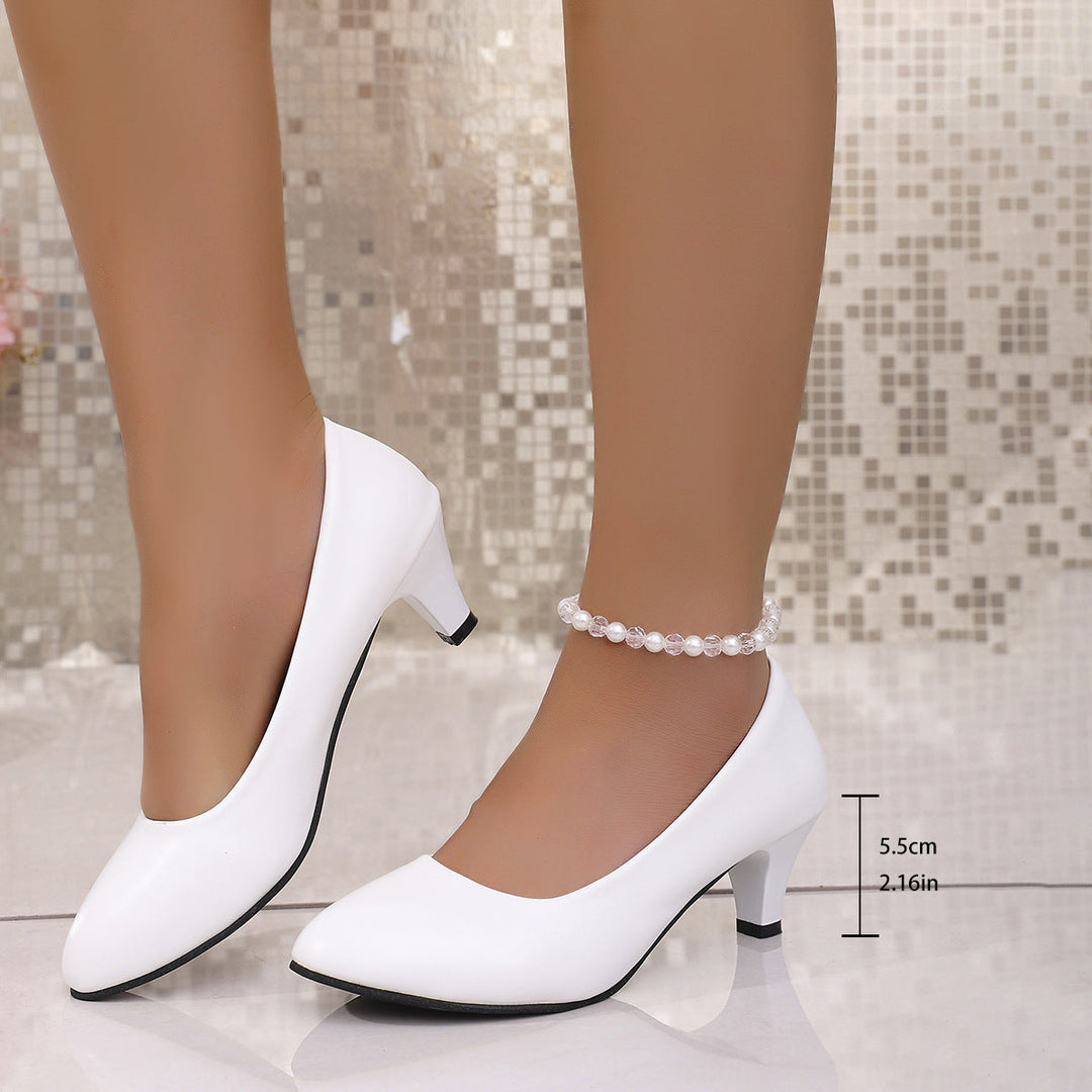 Damen klassische Stiletto-Pumps mit glänzender Lackoberfläche Drune
