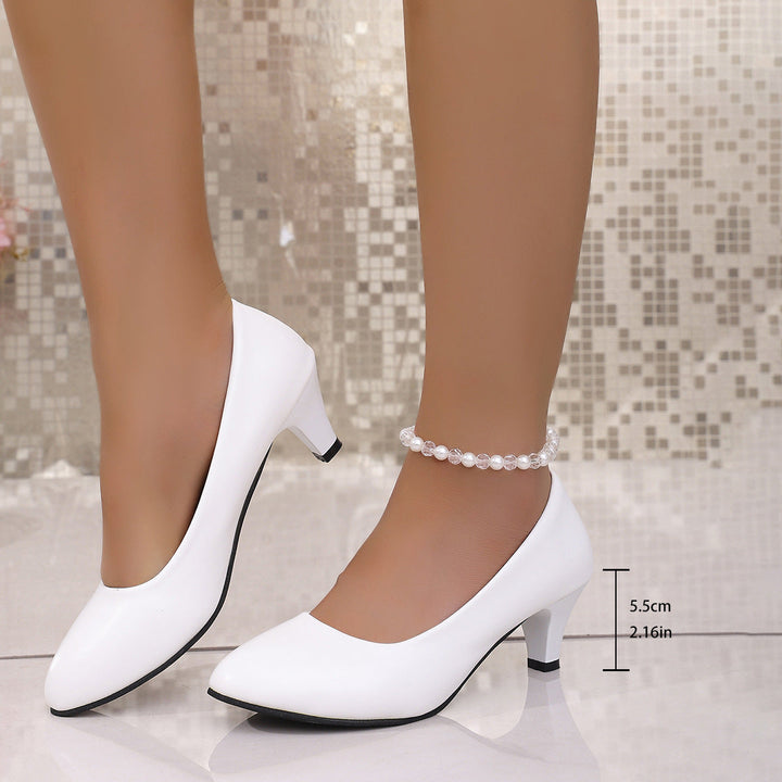 Damen klassische Stiletto-Pumps mit glänzender Lackoberfläche Drune