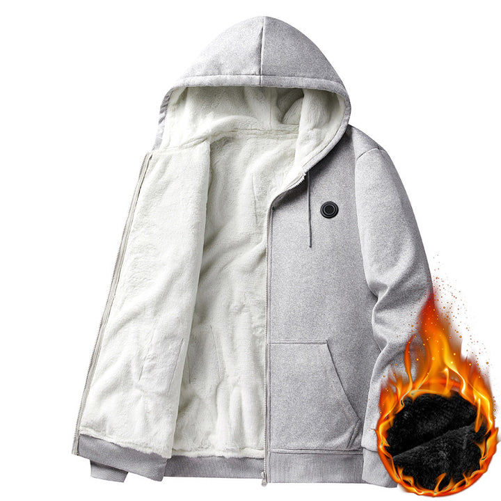 Herren Heizbarer Fleece-Kapuzenpullover Drune