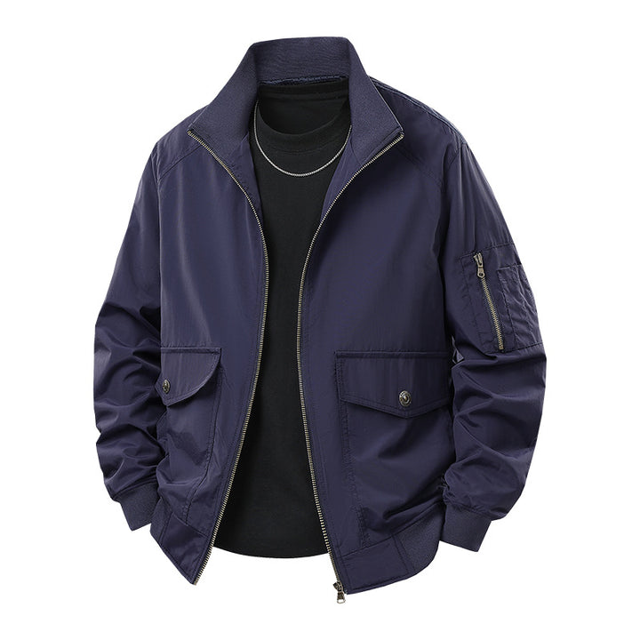 Herren Sportliche Jacke mit hohen Kragen und praktischen Taschen Drune