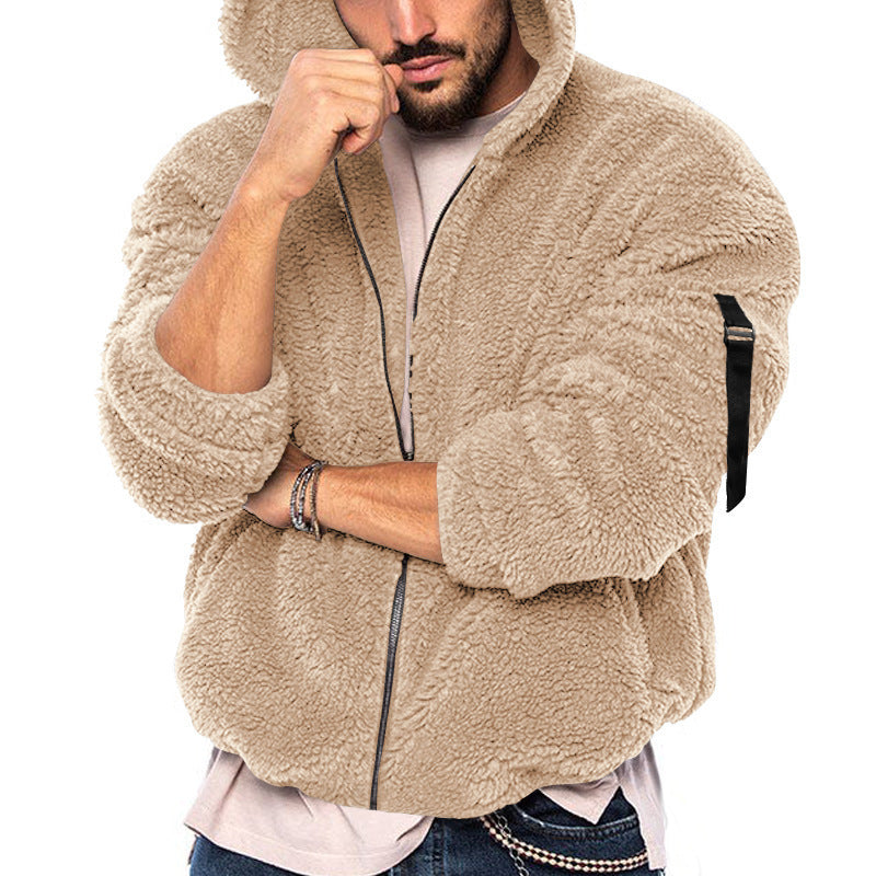 Herren Fleecejacke mit Kapuze und praktischen Reißverschlusstaschen Drune