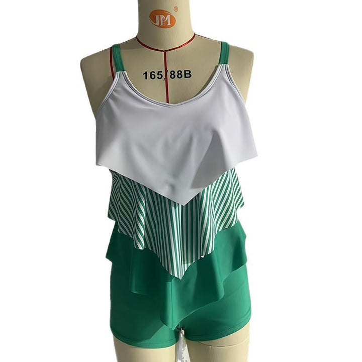 Damen Badeanzug mit schickem Volant-Design und hohem Taillenschnitt Drune